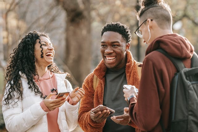 Friends laughing